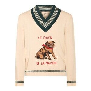 Valentino Beige And Green Wool Knitwear - NWT